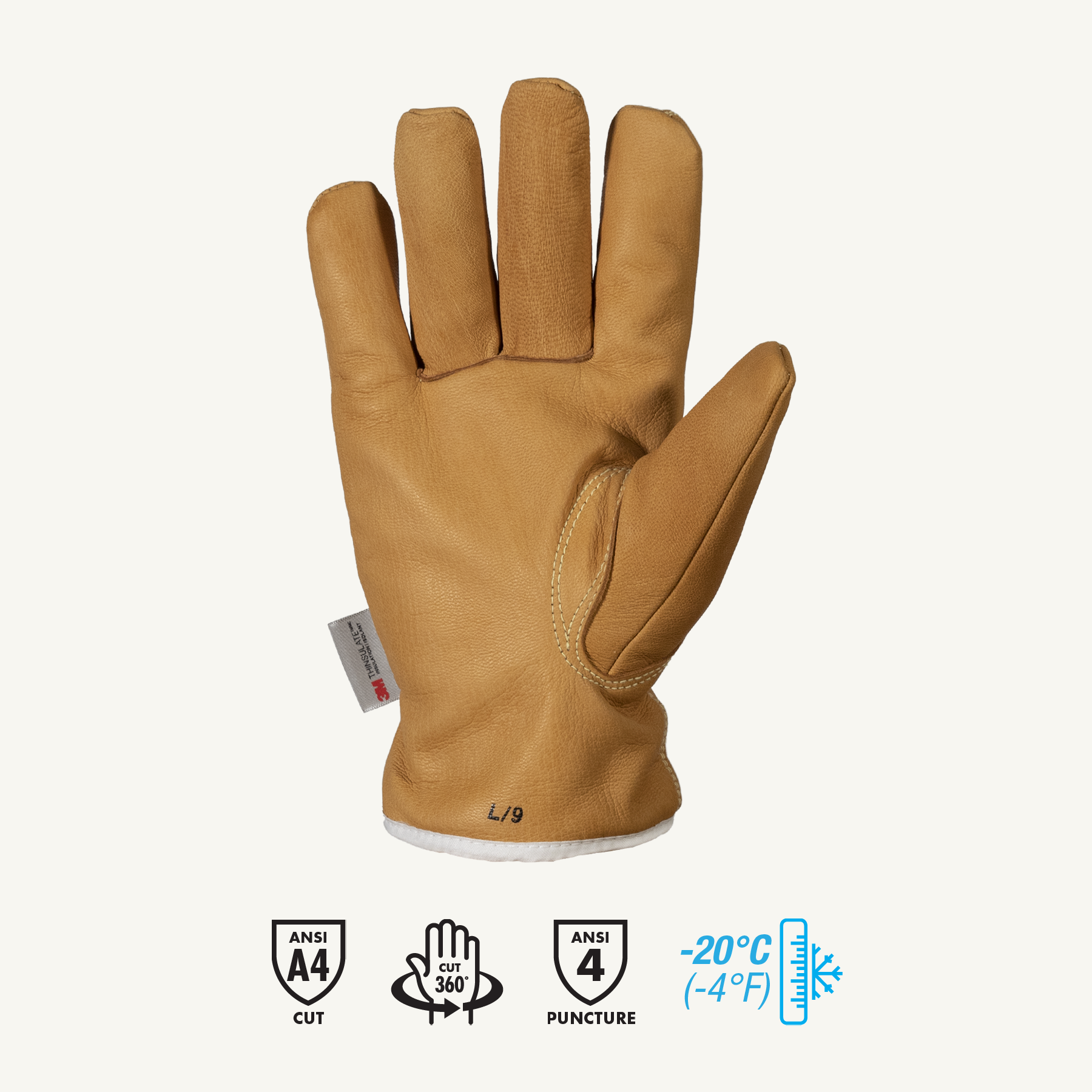 Endura® 378KGHTL Battery Heated A4 Thinsulate™ Winter Drivers Gloves